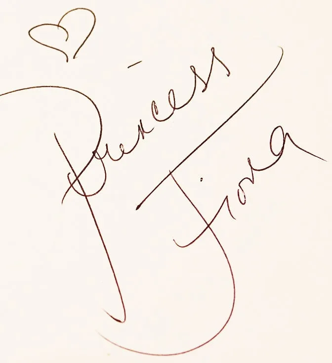 Princess Fiona autograph