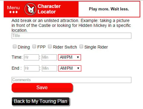 Character Locator App for Disney World now offering Touring Plans 16