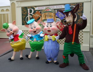 Walt Disney World, Magic Kingdom, Limited Time Magic, Long-lost Friends, Three Little Pigs, Big Bad Wolf