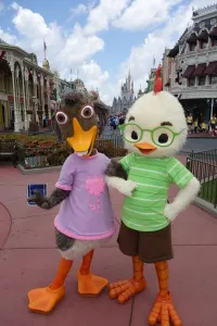 Abby Mallard and Chicken Little at Long-lost Friends Magic Kingdom Disney World