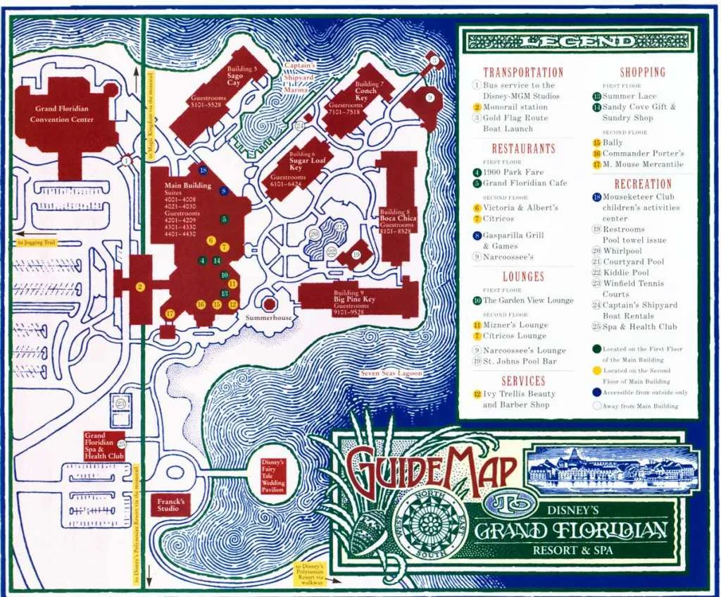 Grand Floridian Resort Map