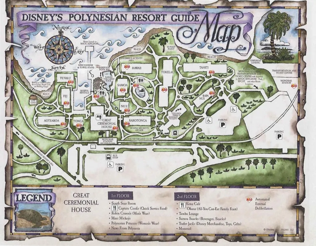 Polynesian Resort Map