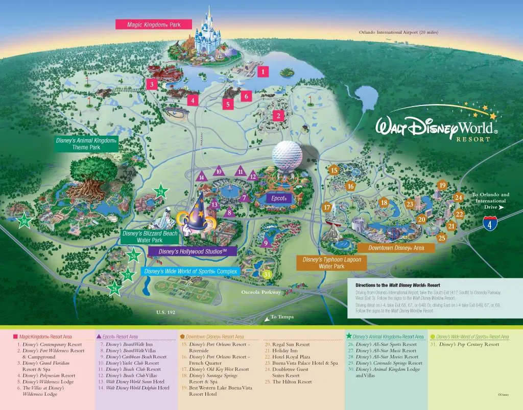 Walt Disney World Property Map