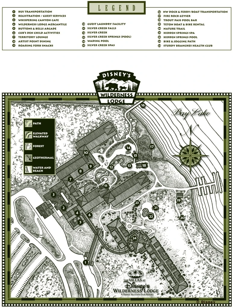 Wilderness Lodge Map