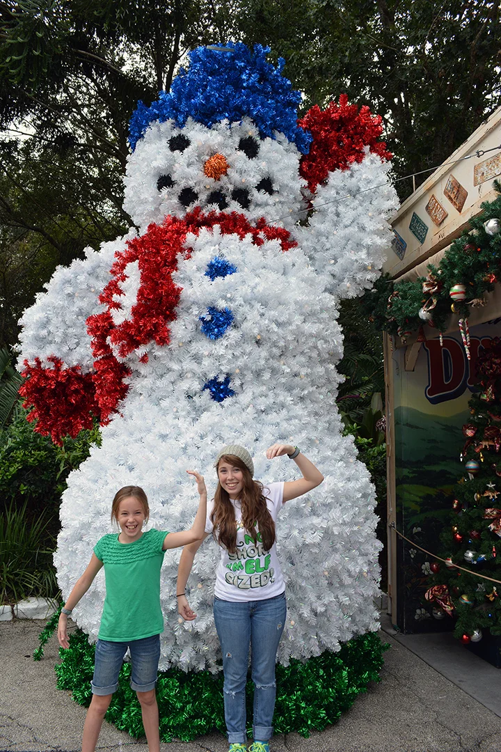 Walt Disney World, Animal Kingdom, Christmas 2013, Dinoland Snowman