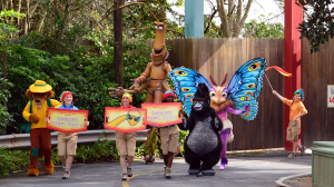 Walt Disney World, Disney's Animal Kingdom, Dinoland Dance Party, Slim, Gypsy, Terk, Brer Fox