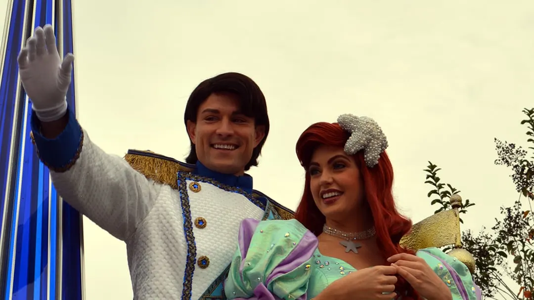 Walt Disney World, Magic Kingdom, Celebrate a Dream Come True Parade, Prince Eric, Ariel