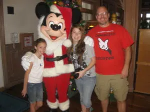 Walt Disney World, Old Key West Resort, Christmas Characters, Santa Mickey, Meet and greet