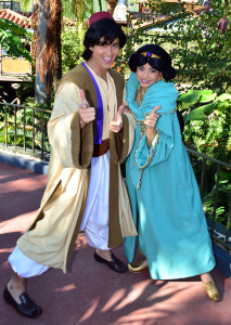 Walt Disney World, Magic Kingdom, Characters, Valentines Day, Aladdin and Jasmine