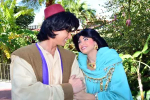 Walt Disney World, Magic Kingdom, Characters, Valentines Day, Aladdin and Jasmine