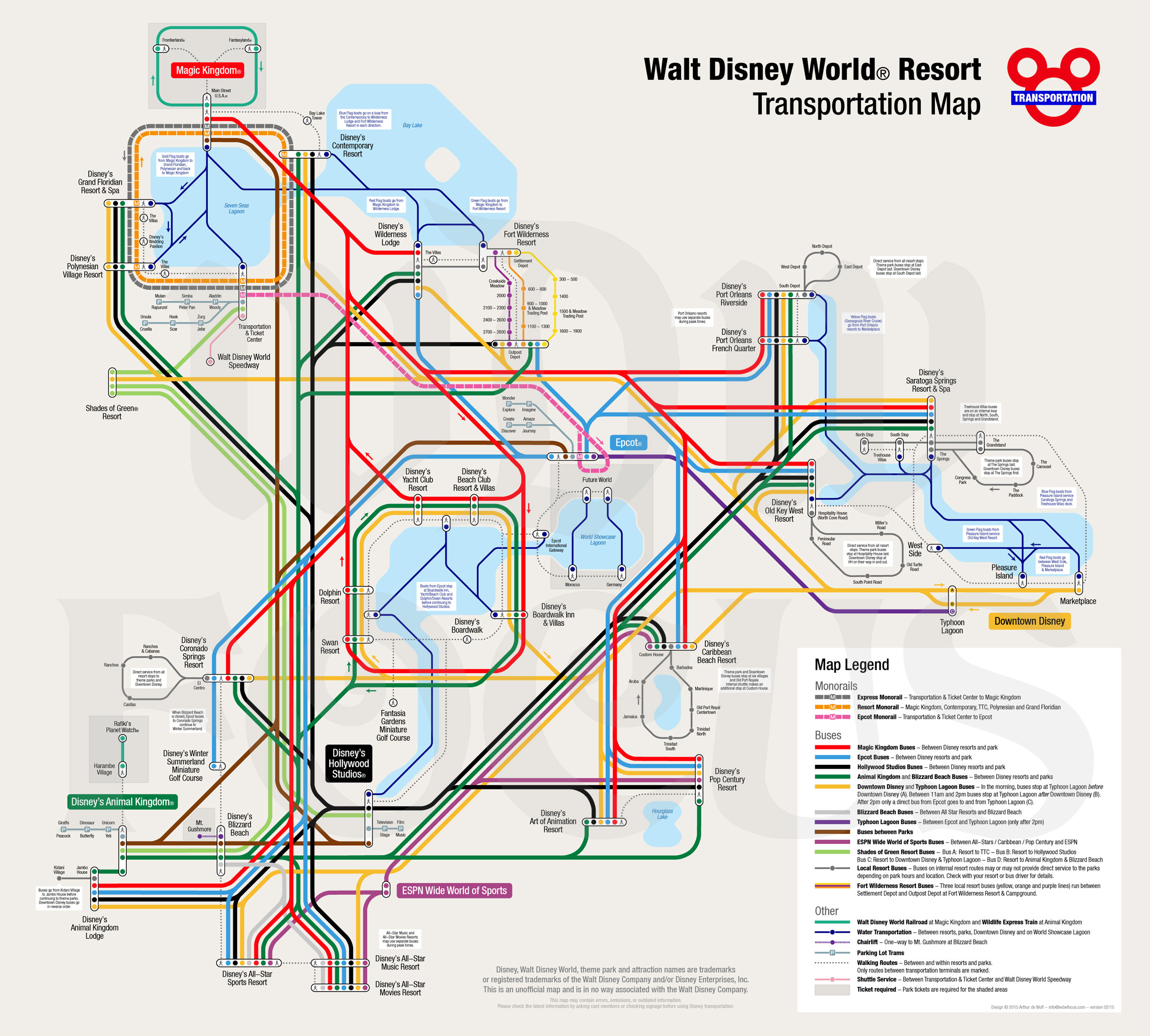 Disney World Transportation Map Printable