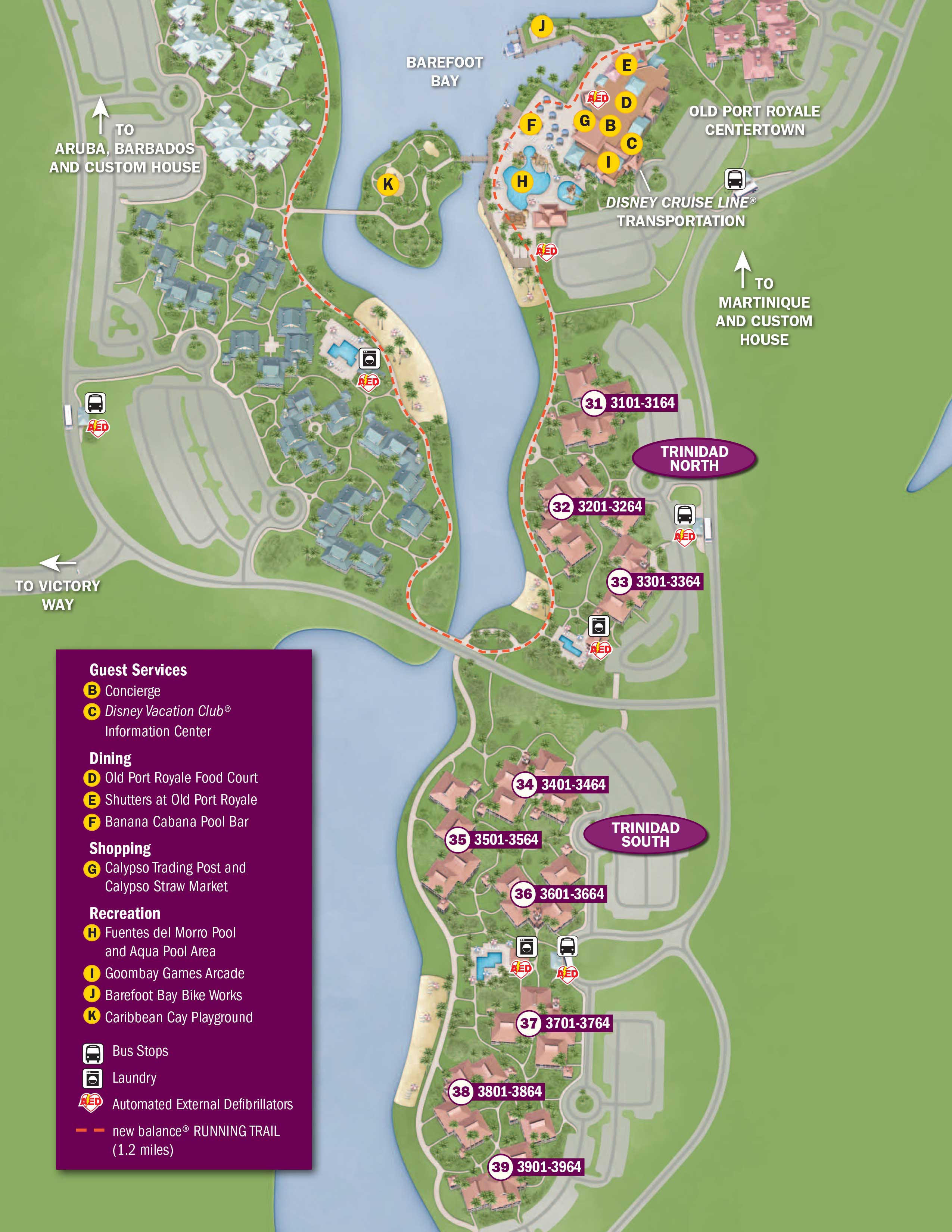 Map Of Caribbean Beach Resort - Maping Resources