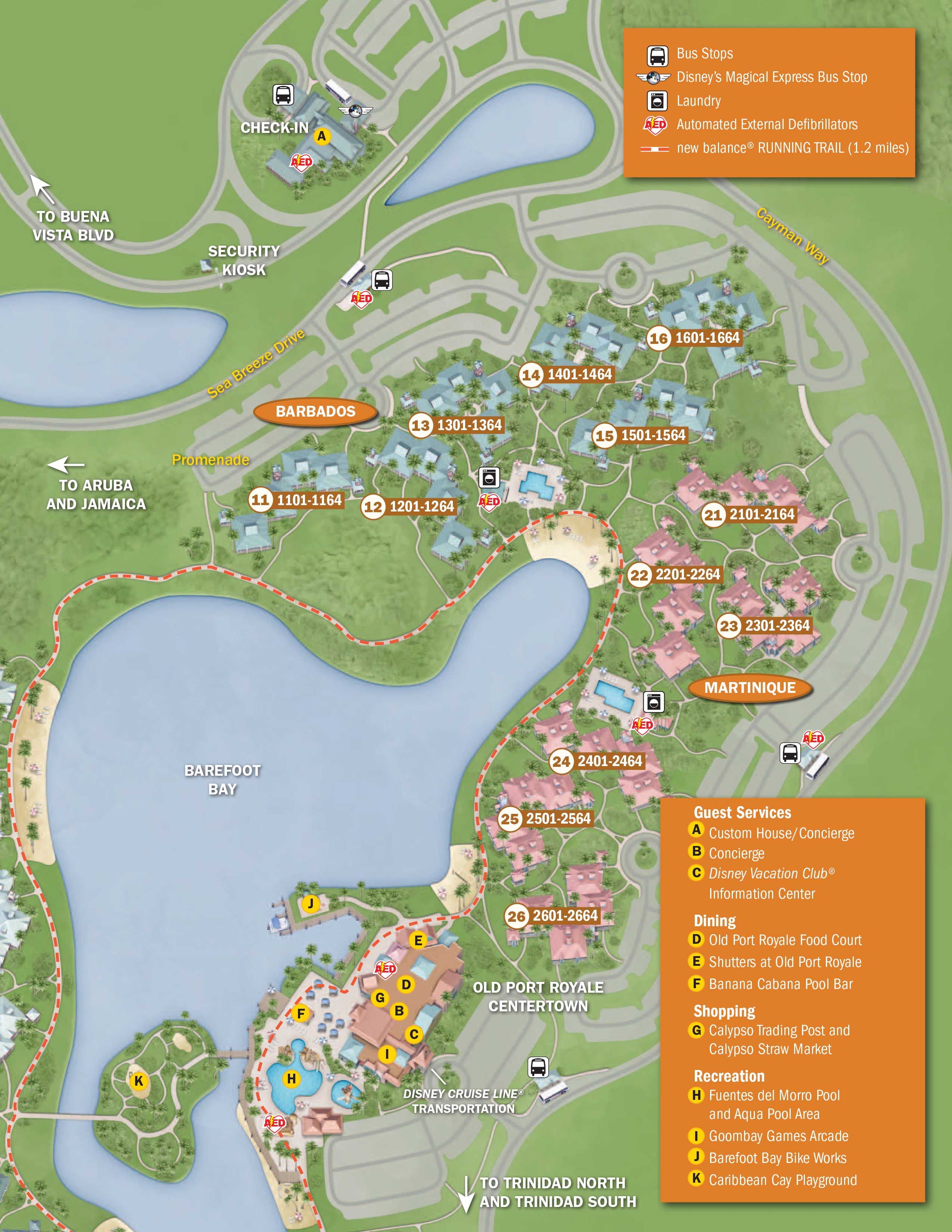 Caribbean Beach Resort Map 5 