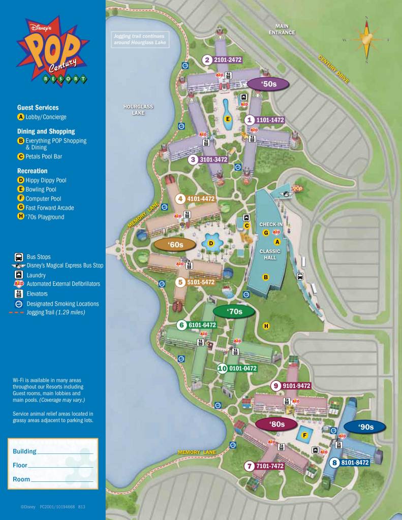 Pop Century Resort Map - KennythePirate.com