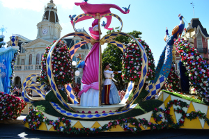 Walt Disney World, Magic Kingdom, Festival of Fantasy Parade, Cinderella and Prince Charming