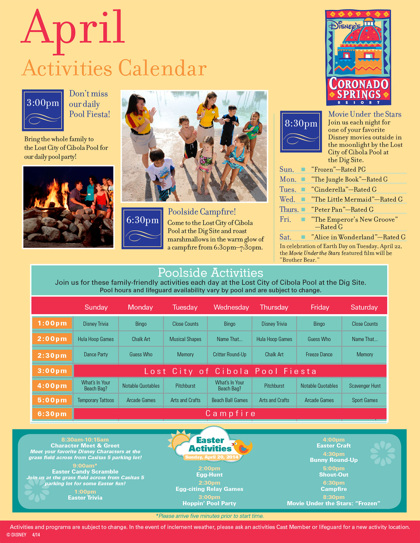 Coronado Springs Resort Recreation Activity Guide April 20141