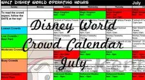 July Disney World Crowd Calendar Park Hours Entertainment Fastpass and Dining Booking KennythePirate, EasyWDW Crowd Calendar, Best Times to Visit Disney World, Free Disney World Crowd Calendar, Best Disney World Crowd Calendar