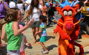 Mushu at Animal Kingdom Dinoland Dance a Palooza dance party