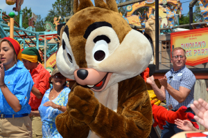 Chip at Animal Kingdom Dinoland Dance a Palooza dance party