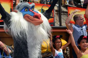 Rafiki at Animal Kingdom Dinoland Dance a Palooza dance party