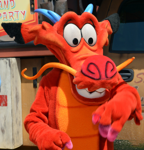 Mushu at Animal Kingdom Dinoland Dance a Palooza dance party