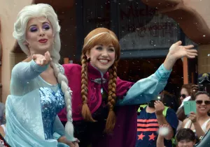 Anna and Elsa's Royal Welcome Parade featuring Kristoff at Hollwood Studios in Disney World