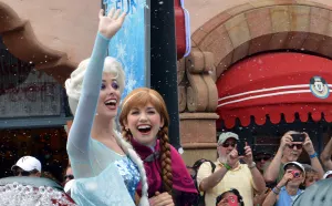 Anna and Elsa's Royal Welcome Parade featuring Kristoff at Hollwood Studios in Disney World