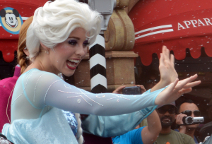 Anna and Elsa's Royal Welcome Parade featuring Kristoff at Hollwood Studios in Disney World