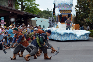 Anna and Elsa's Royal Welcome Parade featuring Kristoff at Hollwood Studios in Disney World