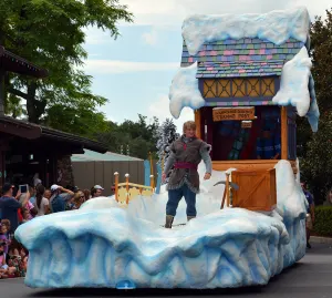 Anna and Elsa's Royal Welcome Parade featuring Kristoff at Hollwood Studios in Disney World