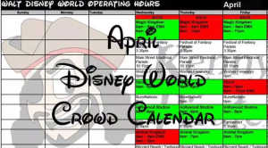 Disney World Crowd Calendar April 2017