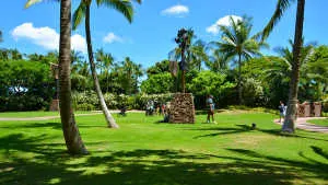 Halawai Lawn at Disney's Aulani in Oahu Hawaii