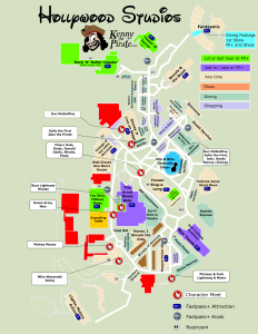 Hollywood Studios Map KennythePirate