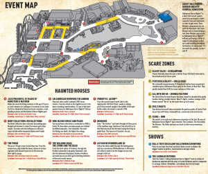 Universal Orlando Halloween Horror Nights 2015 Map