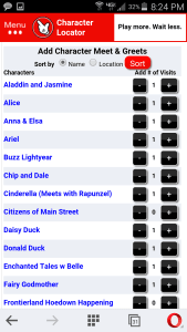 Character Locator touring plans