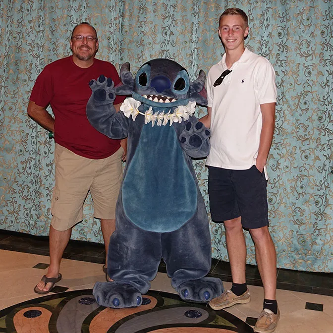 Stitch on board the Disney Fantasy