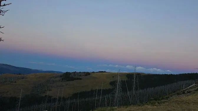 Yellowstone Day 5 Mount Washburn Sunset