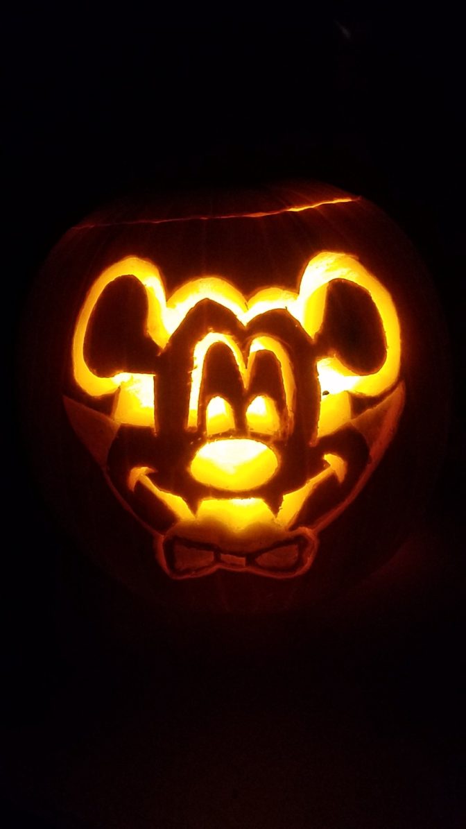How we created our Vampire Mickey Pumpkin Jack-o-lantern ...