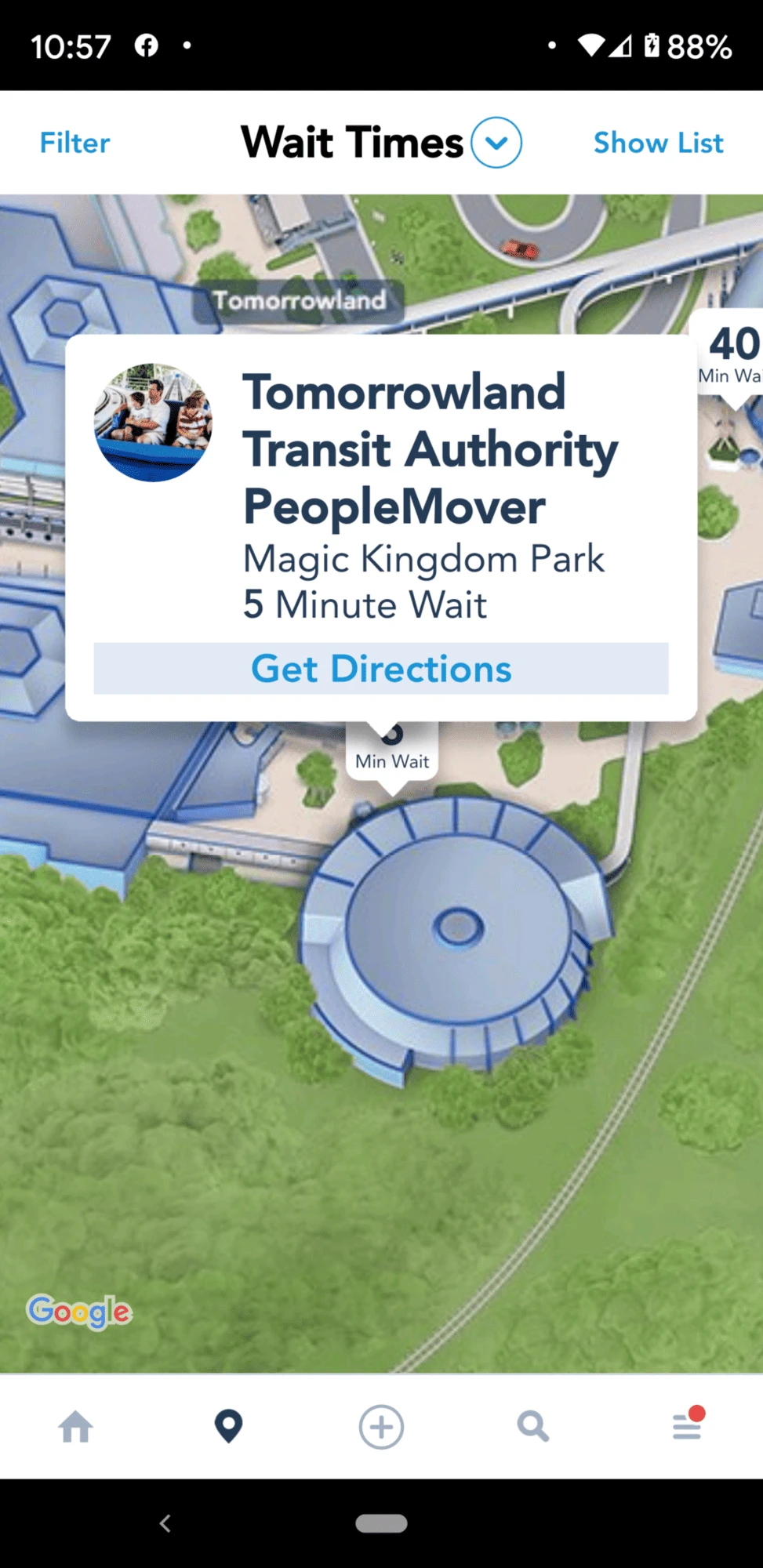 Peoplemover wait time