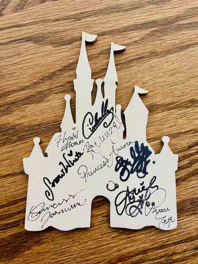 Disney Autograph Book Cinderella Castle Raw Wood Cut Outs Disney