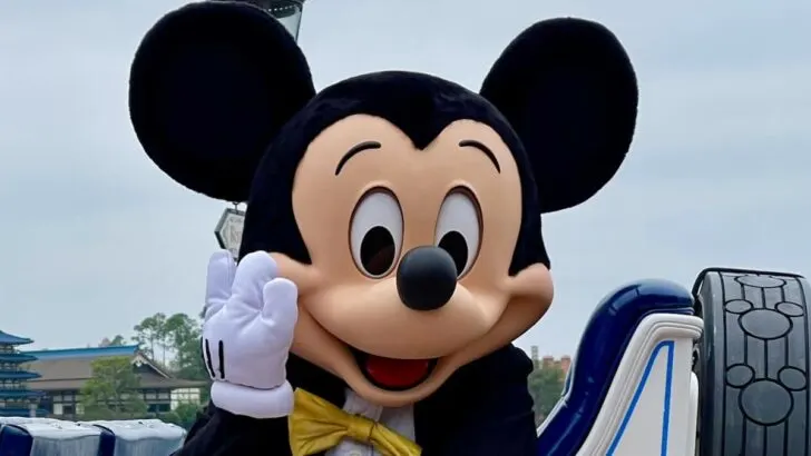 Mickey Surprises Guests at the Magic Kingdom