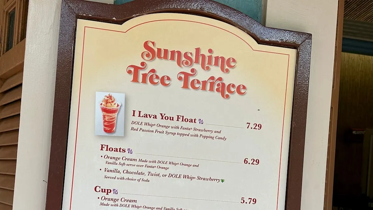 SUNSHINE TERRACE MENU