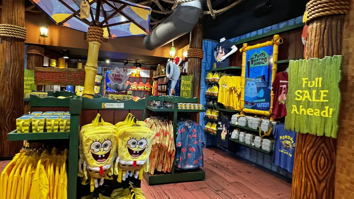 niversal spongebob store merchandise