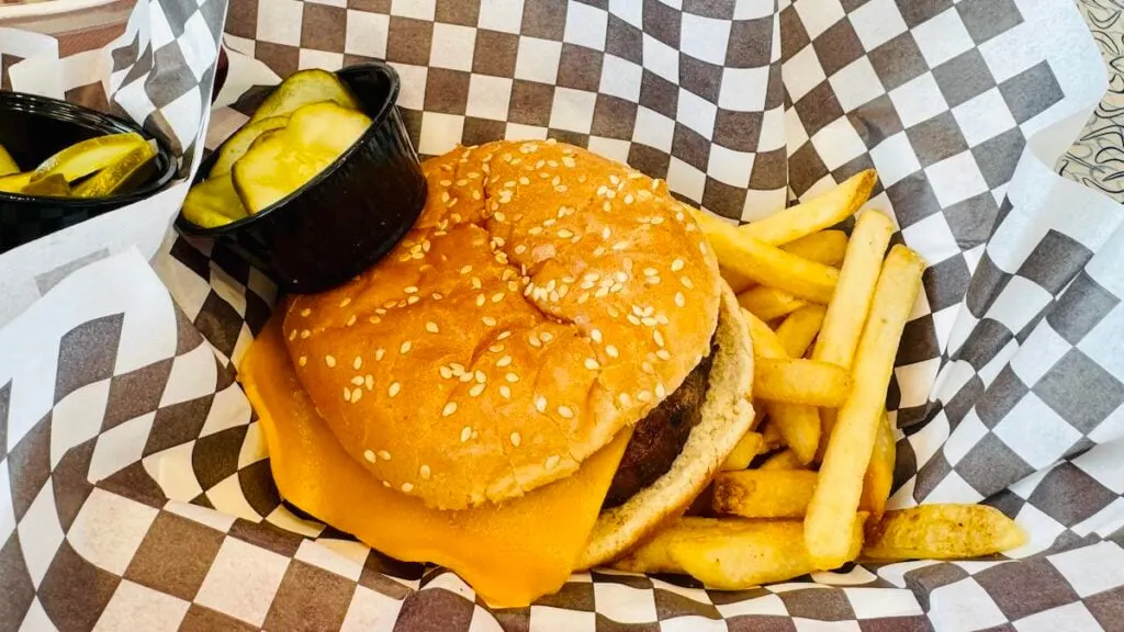 Mel's Burger Basket with fries Universal Orlando