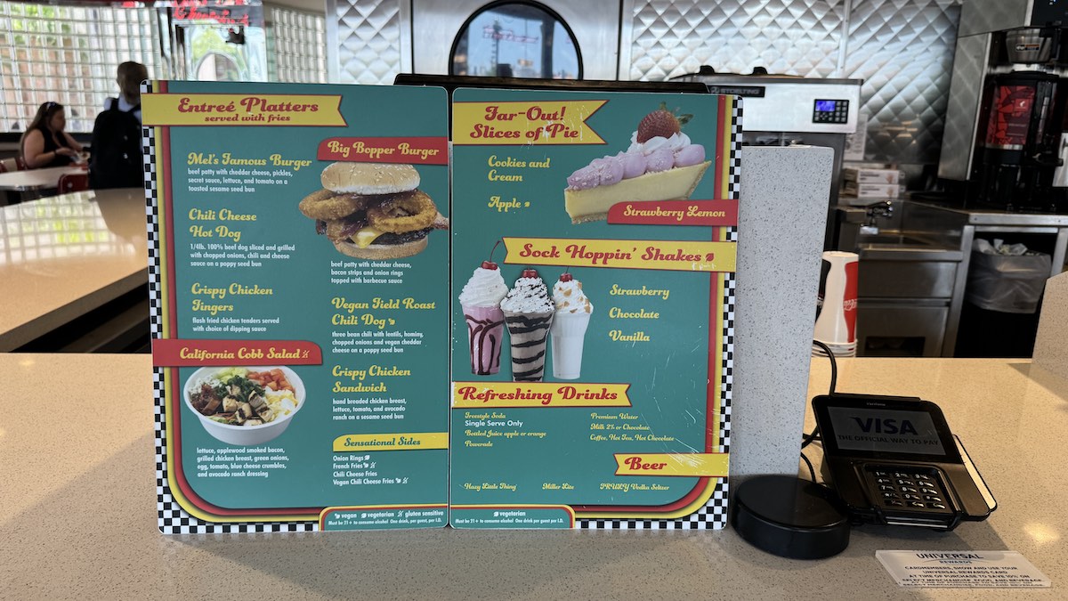 Mel's Menu Universal Orlando