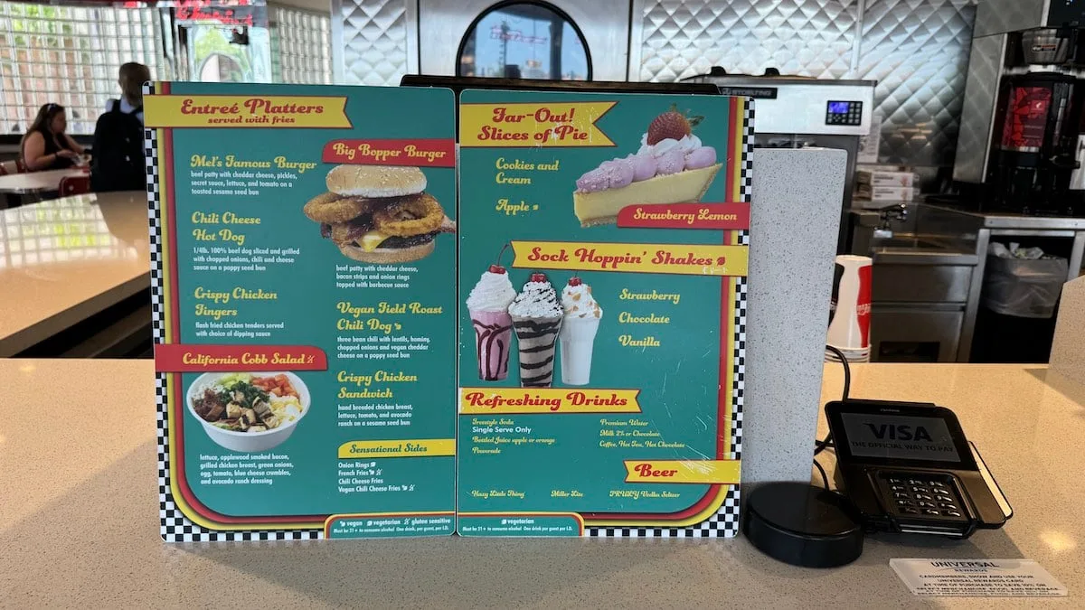 Mel's Menu Universal Orlando