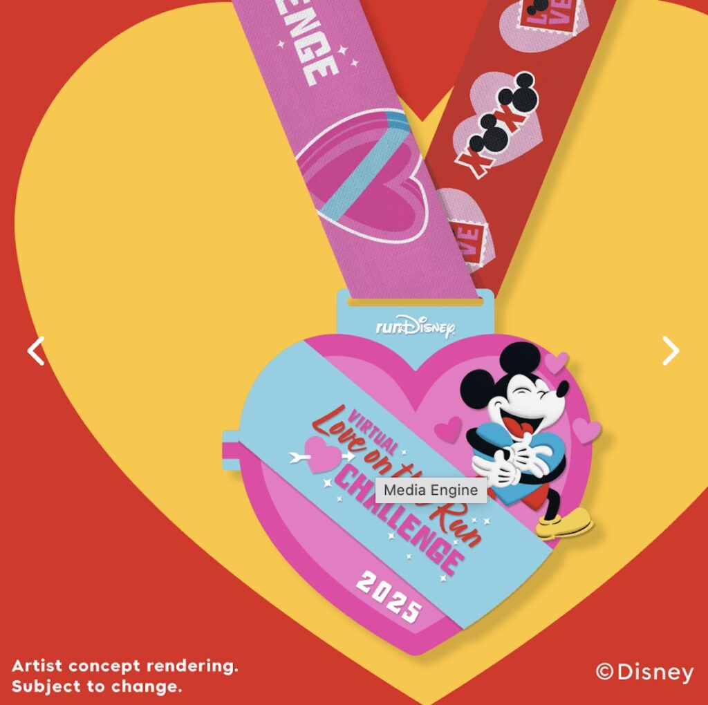 Mickey Challenge medal virtual rundisney