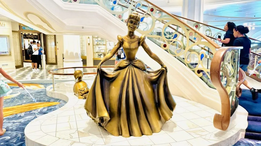 Cinderella Statue Atrium DCL Disney Wish