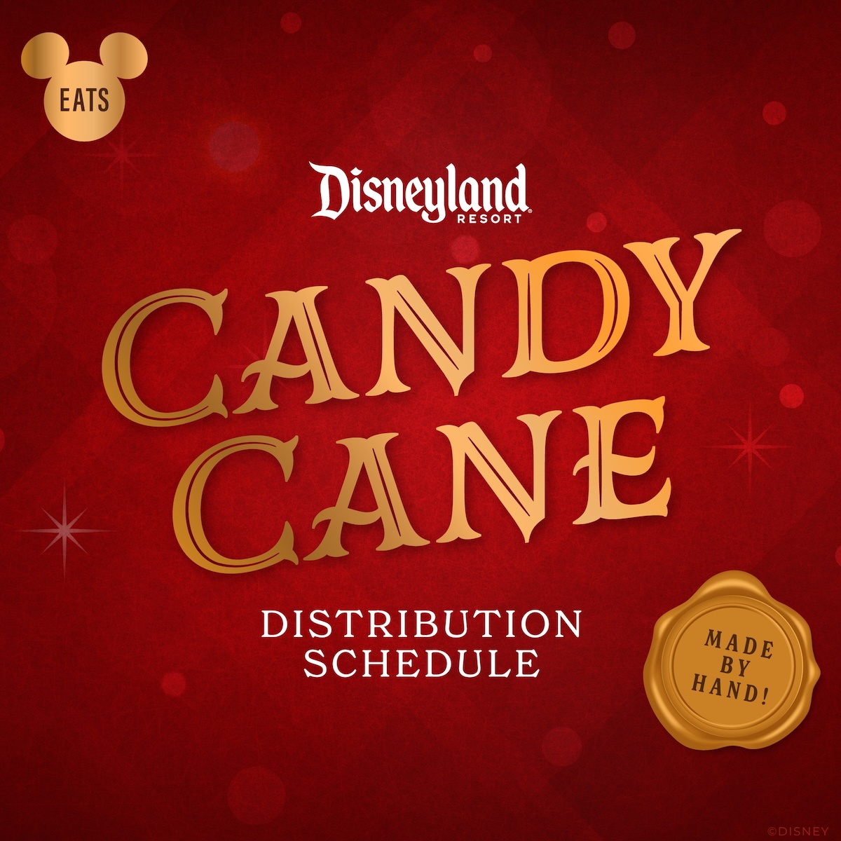 disneyland candy cane schedule