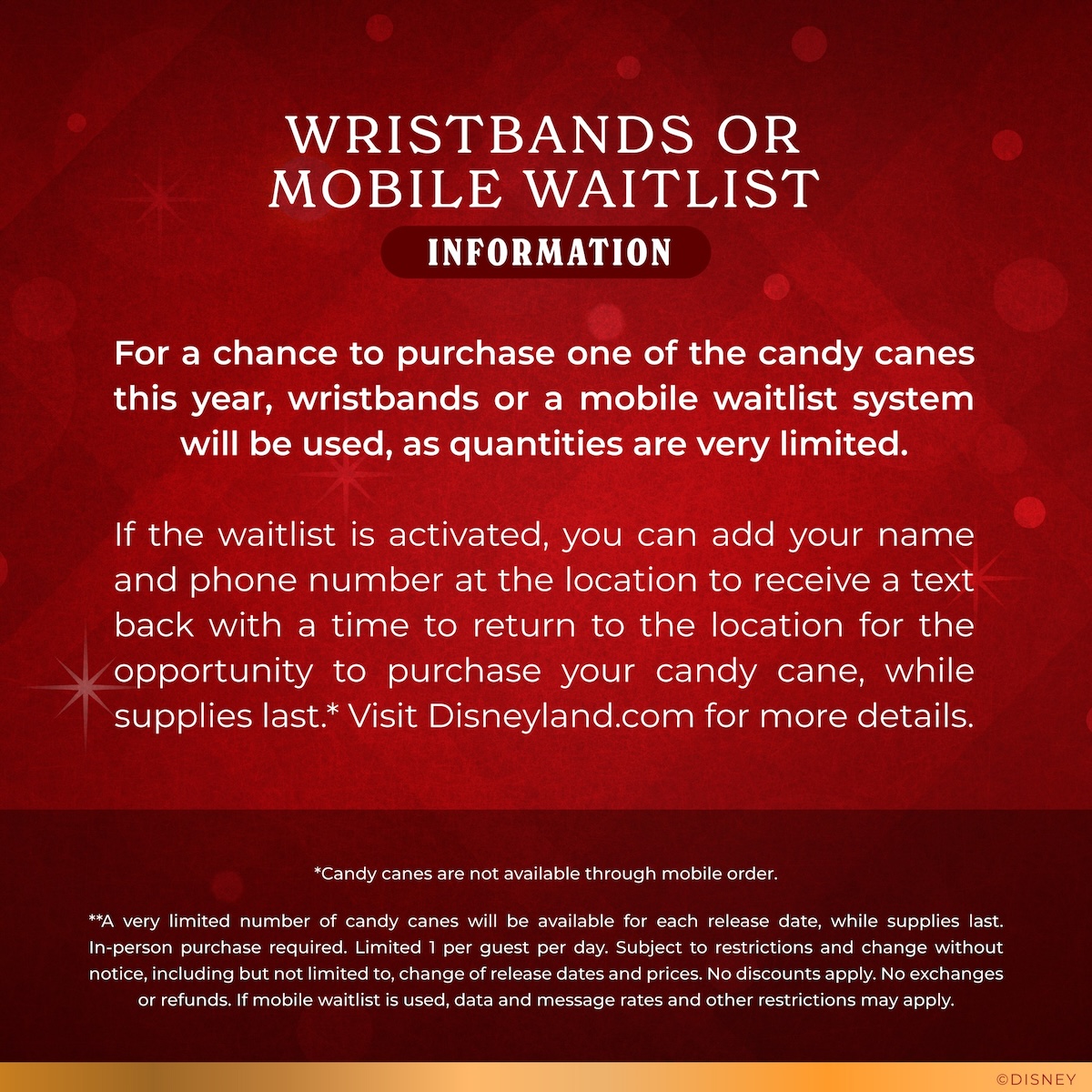 disneyland candy cane waitlist